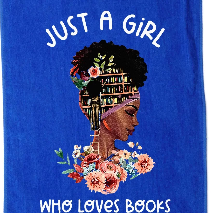 Just Afro Black Girl Who Loves Reading Books Bookish Reader Platinum Collection Golf Towel