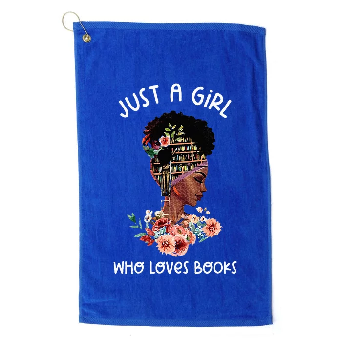 Just Afro Black Girl Who Loves Reading Books Bookish Reader Platinum Collection Golf Towel