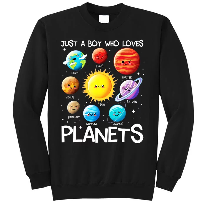 Just A Boy Who Loves Planets Solar System Space Science Sweatshirt