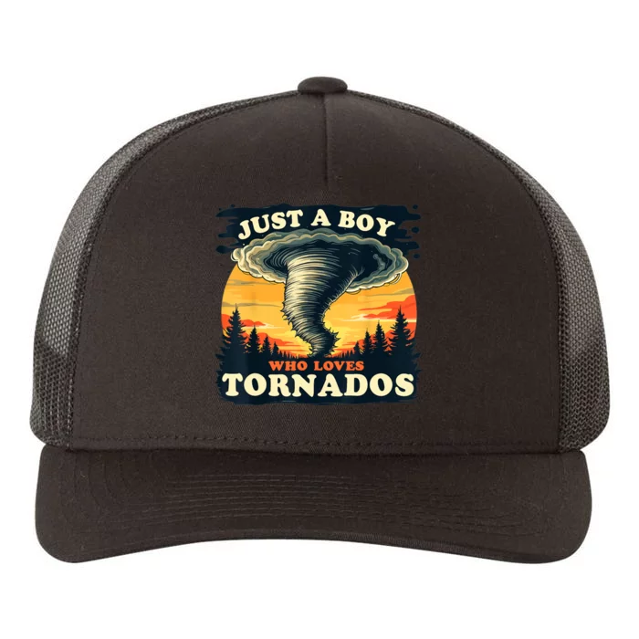 Just A Boy Who Loves Tornados Meteorology Storm Chaser Yupoong Adult 5-Panel Trucker Hat