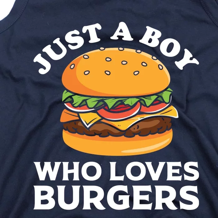 Just A Boy Who Loves Burger Cool Burger Gift Burger Boy Graphic Plus Size Shirt Tank Top