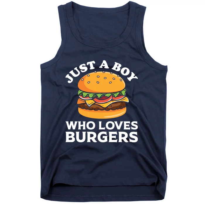 Just A Boy Who Loves Burger Cool Burger Gift Burger Boy Graphic Plus Size Shirt Tank Top