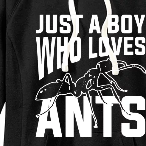 Just A Boy Who Loves Ants Women's Fleece Hoodie