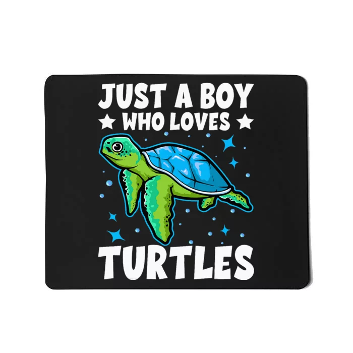 Just A Boy Who Loves Turtles Lover Gifts Sea Ocean Turtle Mousepad