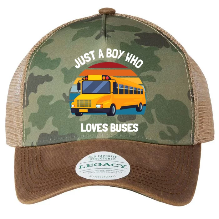 Just A Boy Who Loves Buses School Bus Kids 5T 4T 3T Legacy Tie Dye Trucker Hat