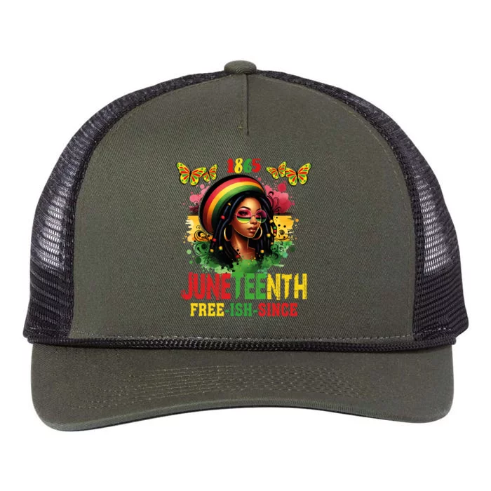 Junenth African Black Freedom Day 1865 Junenth Gift Retro Rope Trucker Hat Cap