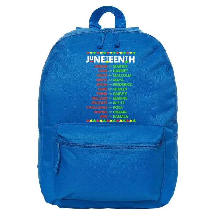 Juneteenth Ancestors Black African Dream Like Leaders Gift 16 in Basic Backpack