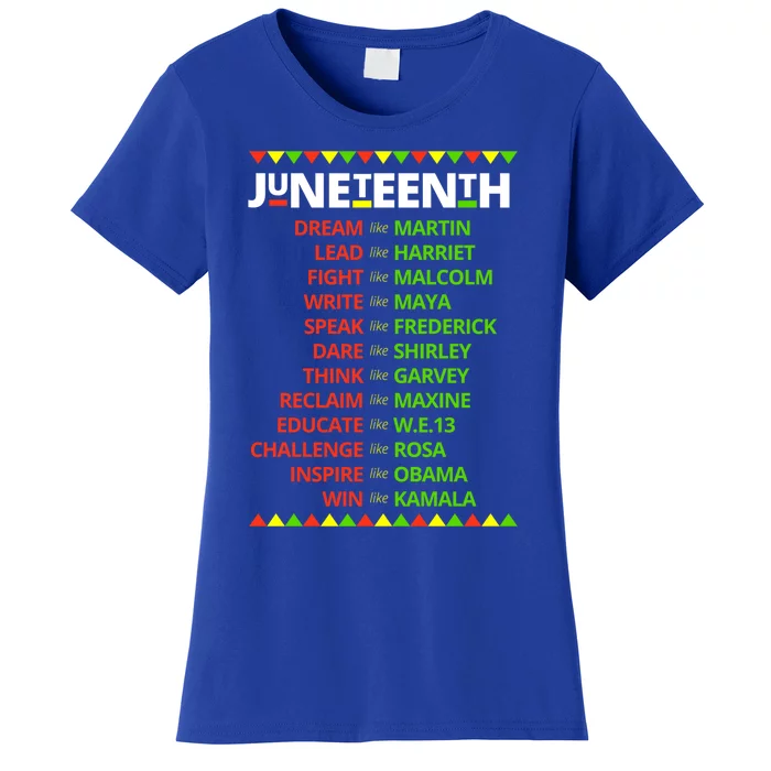 Juneteenth Ancestors Black African Dream Like Leaders Gift Women's T-Shirt