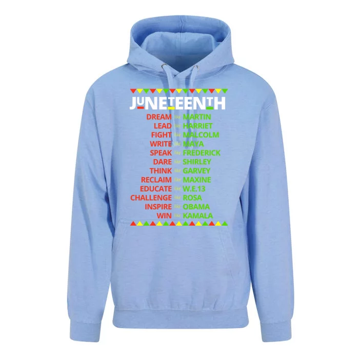 Juneteenth Ancestors Black African Dream Like Leaders Gift Unisex Surf Hoodie