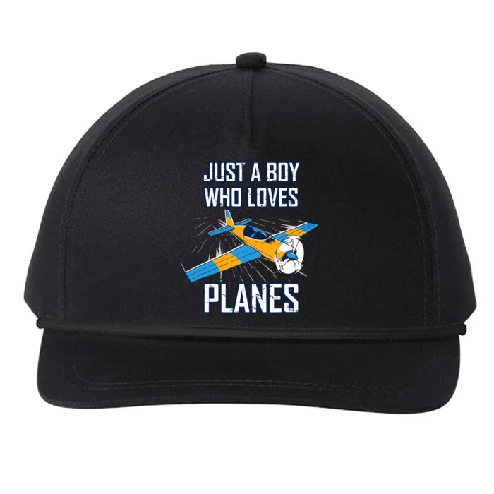 Just A Boy Who Loves Planes Snapback Five-Panel Rope Hat