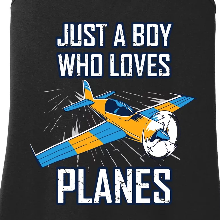 Just A Boy Who Loves Planes Ladies Essential Tank