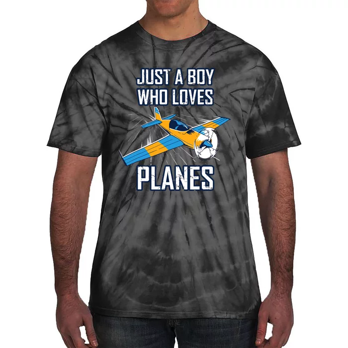 Just A Boy Who Loves Planes Tie-Dye T-Shirt