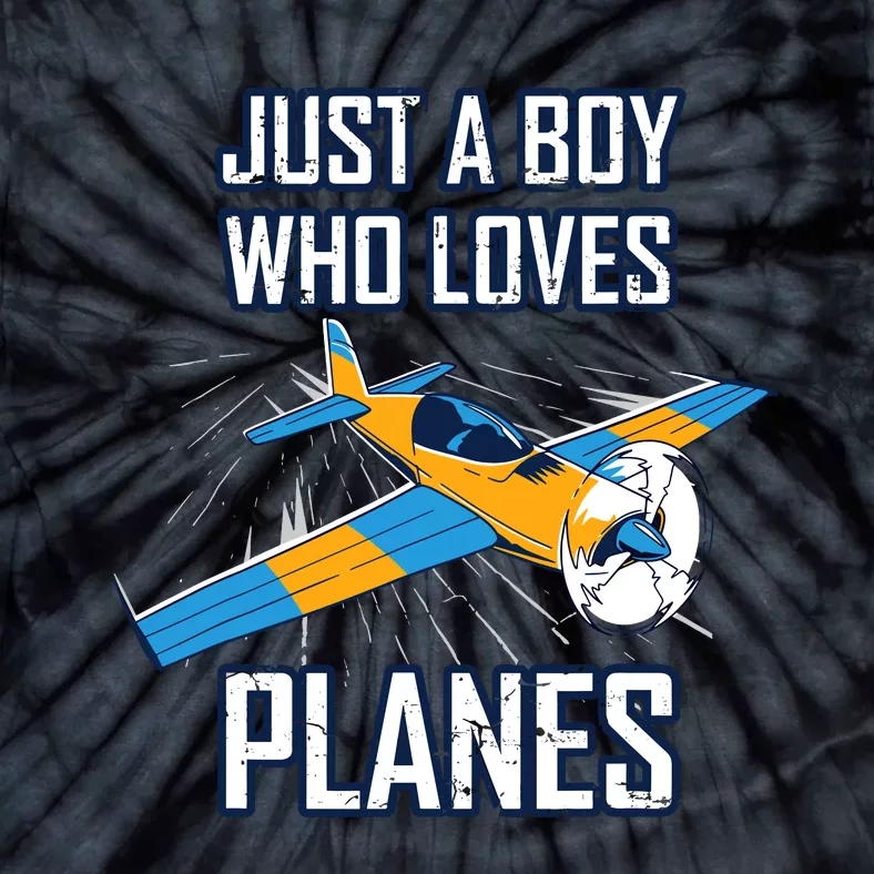 Just A Boy Who Loves Planes Tie-Dye T-Shirt