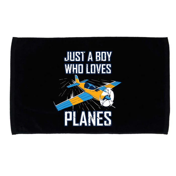 Just A Boy Who Loves Planes Microfiber Hand Towel