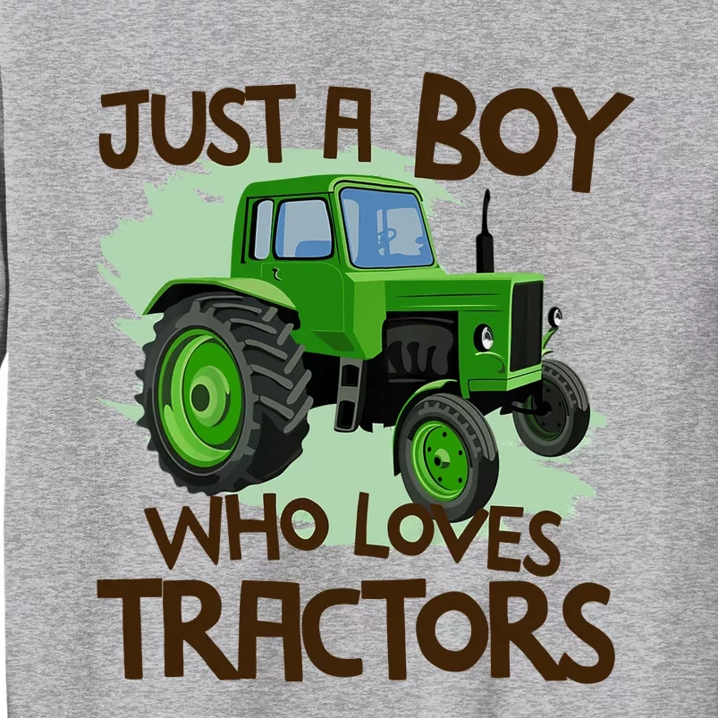 Just A Boy Who Loves Tractors T Farm Birthday Gift Tall Sweatshirt