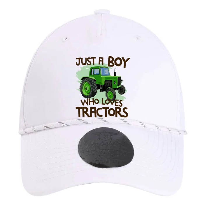 Just A Boy Who Loves Tractors T Farm Birthday Gift Performance The Dyno Cap