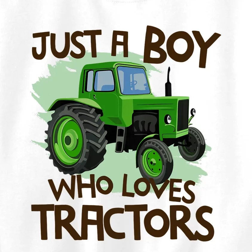 Just A Boy Who Loves Tractors T Farm Birthday Gift Kids Sweatshirt