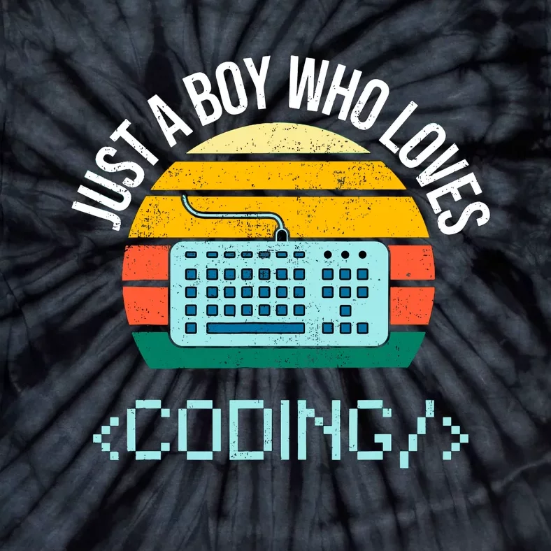 Just A Boy Who Loves Coding Computer Funny Tie-Dye T-Shirt