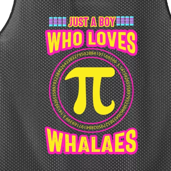 Just A Boy Who Loves Pi Whales Pi Day Mesh Reversible Basketball Jersey Tank