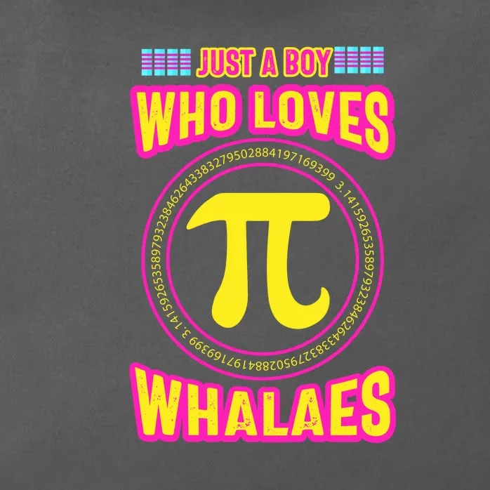 Just A Boy Who Loves Pi Whales Pi Day Zip Tote Bag