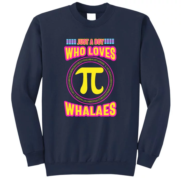 Just A Boy Who Loves Pi Whales Pi Day Sweatshirt