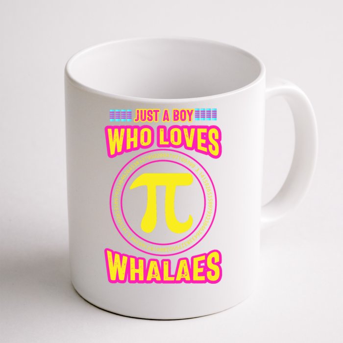 Just A Boy Who Loves Pi Whales Pi Day Front & Back Coffee Mug