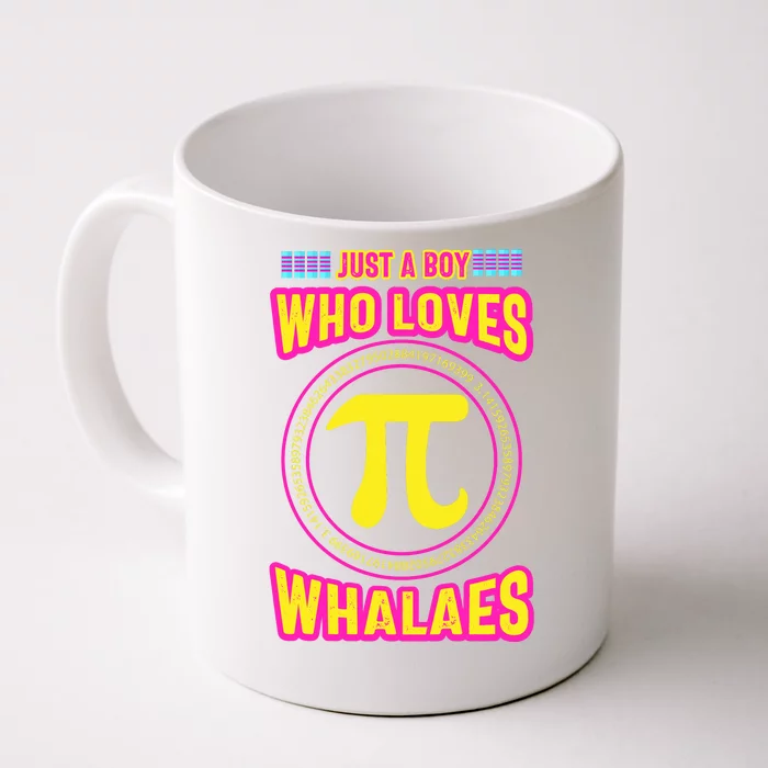 Just A Boy Who Loves Pi Whales Pi Day Front & Back Coffee Mug