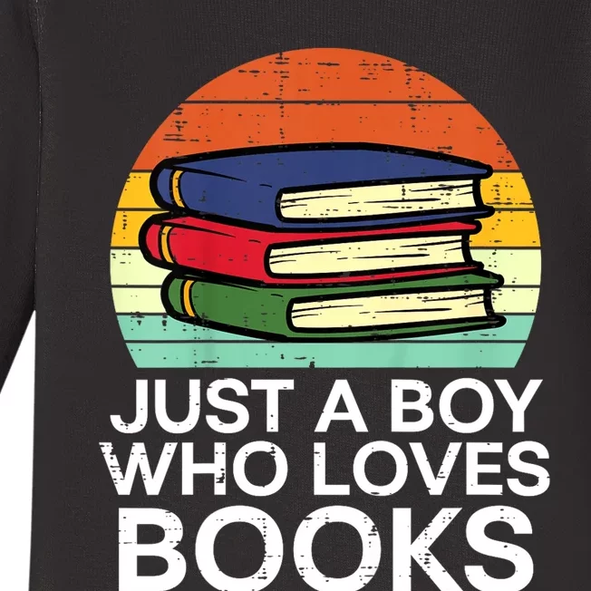 Just A Boy Who Loves Books Read Reading Librarian Baby Long Sleeve Bodysuit