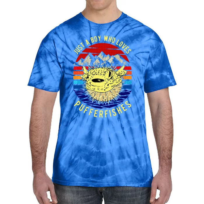 Just A Boy Who Loves Pufferfishes Tie-Dye T-Shirt