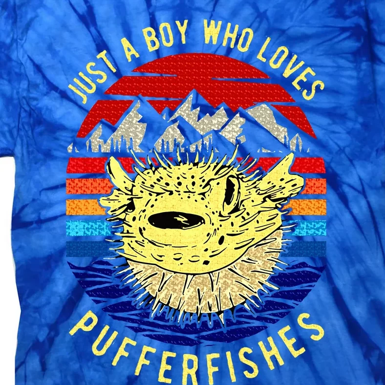 Just A Boy Who Loves Pufferfishes Tie-Dye T-Shirt