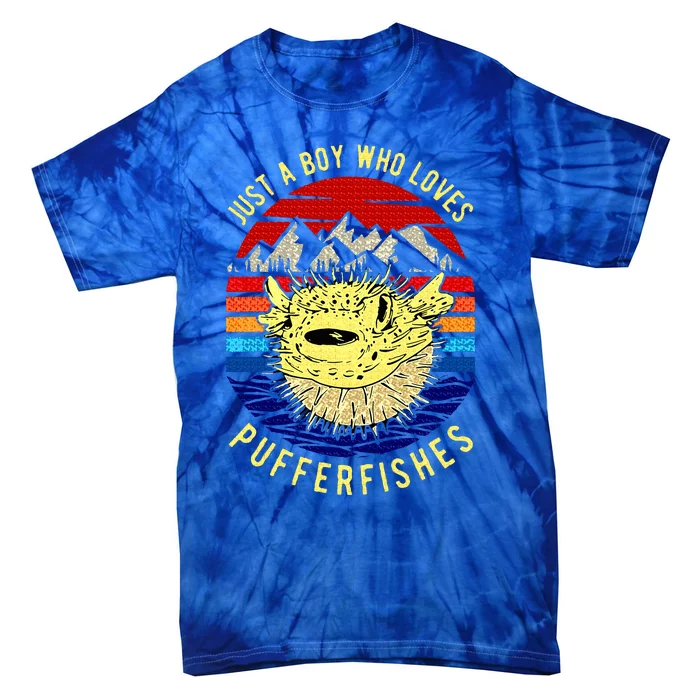 Just A Boy Who Loves Pufferfishes Tie-Dye T-Shirt