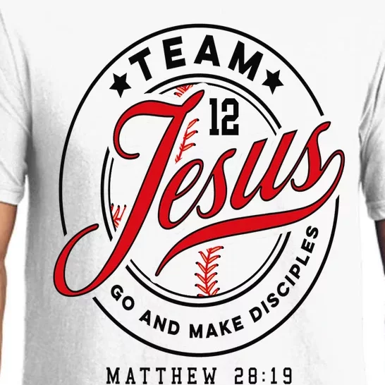 Jesus and Baseball Team Jesus Christian Matthew 2819 Love Pajama Set