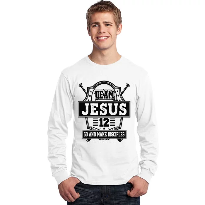 Jesus and Baseball Team Jesus Christian Matthew 2819 Love Tall Long Sleeve T-Shirt