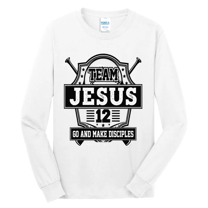 Jesus and Baseball Team Jesus Christian Matthew 2819 Love Tall Long Sleeve T-Shirt