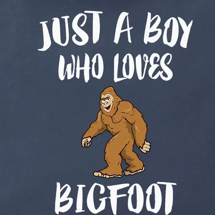 Just A Boy Who Loves Bigfoot Animal Gift Zip Tote Bag