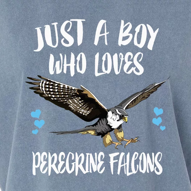 Just A Boy Who Loves Peregrine Birds Garment-Dyed Women's Muscle Tee