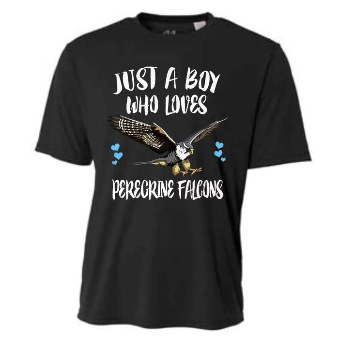 Just A Boy Who Loves Peregrine Birds Cooling Performance Crew T-Shirt