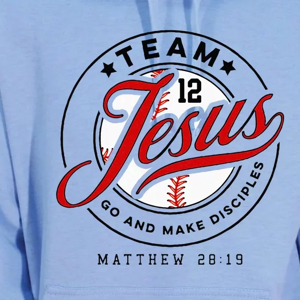 Jesus And Baseball Team Jesus Christian Matthew 2819 Love Unisex Surf Hoodie