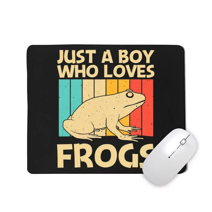 Just A Boy Who Loves Frogs Retro Vintage Mousepad