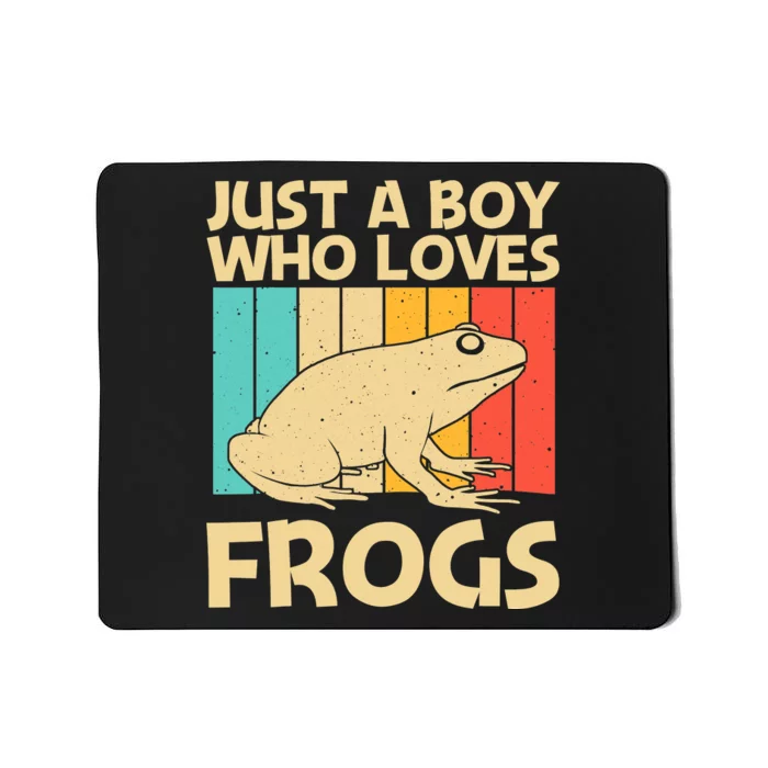 Just A Boy Who Loves Frogs Retro Vintage Mousepad