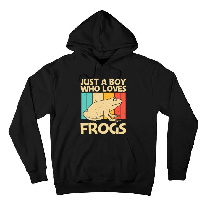 Just A Boy Who Loves Frogs Retro Vintage Tall Hoodie