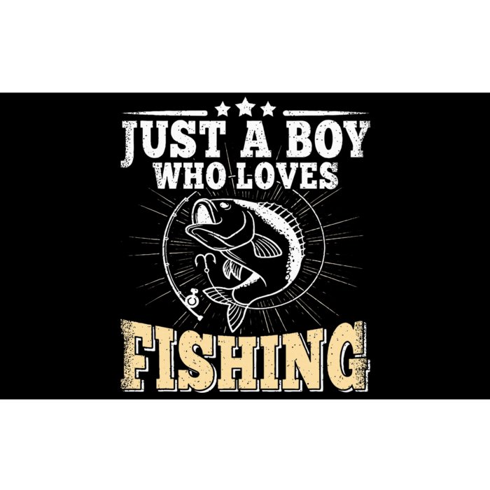 Just A Boy Who Loves Fishing Bumper Sticker