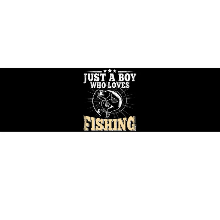 Just A Boy Who Loves Fishing Bumper Sticker