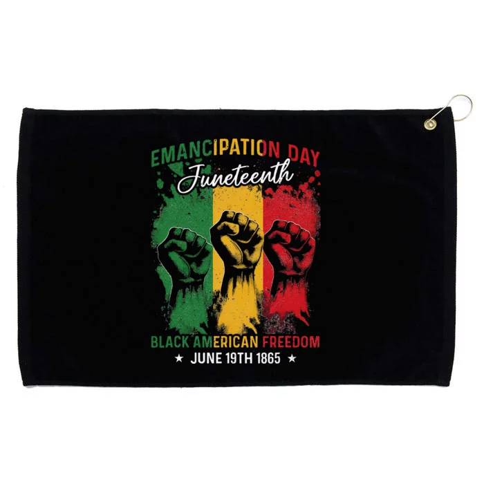 Juneteenth African Black American Freedom Day Grommeted Golf Towel