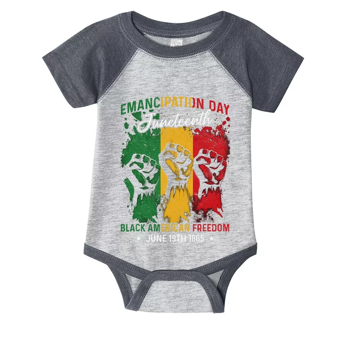 Juneteenth African Black American Freedom Day Infant Baby Jersey Bodysuit