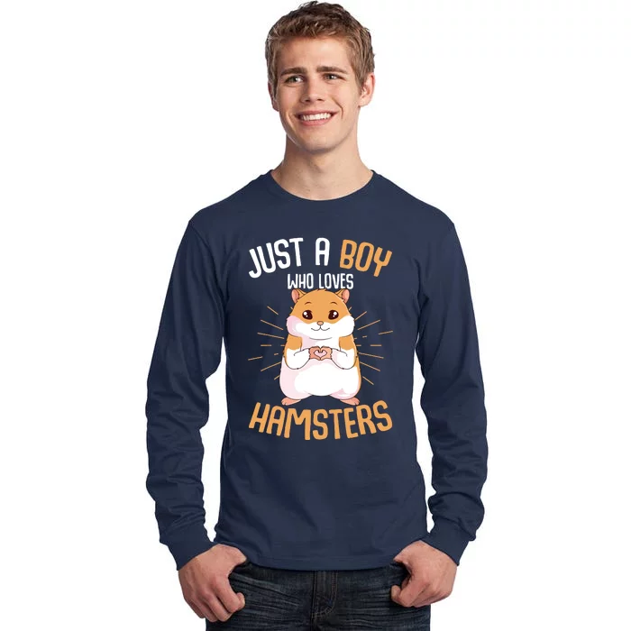 Just A Boy Who Loves Hamsters Hammy Boy Hamster Lover Tall Long Sleeve T-Shirt