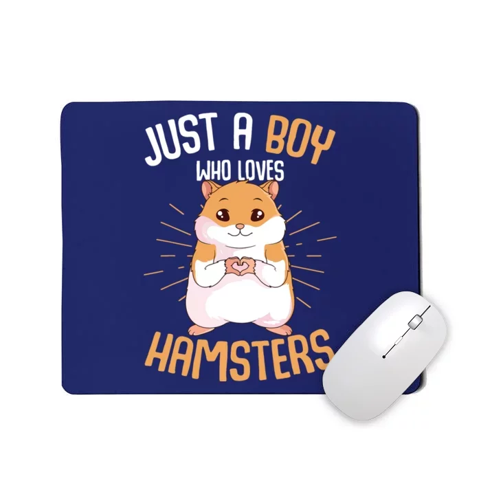 Just A Boy Who Loves Hamsters Hammy Boy Hamster Lover Mousepad