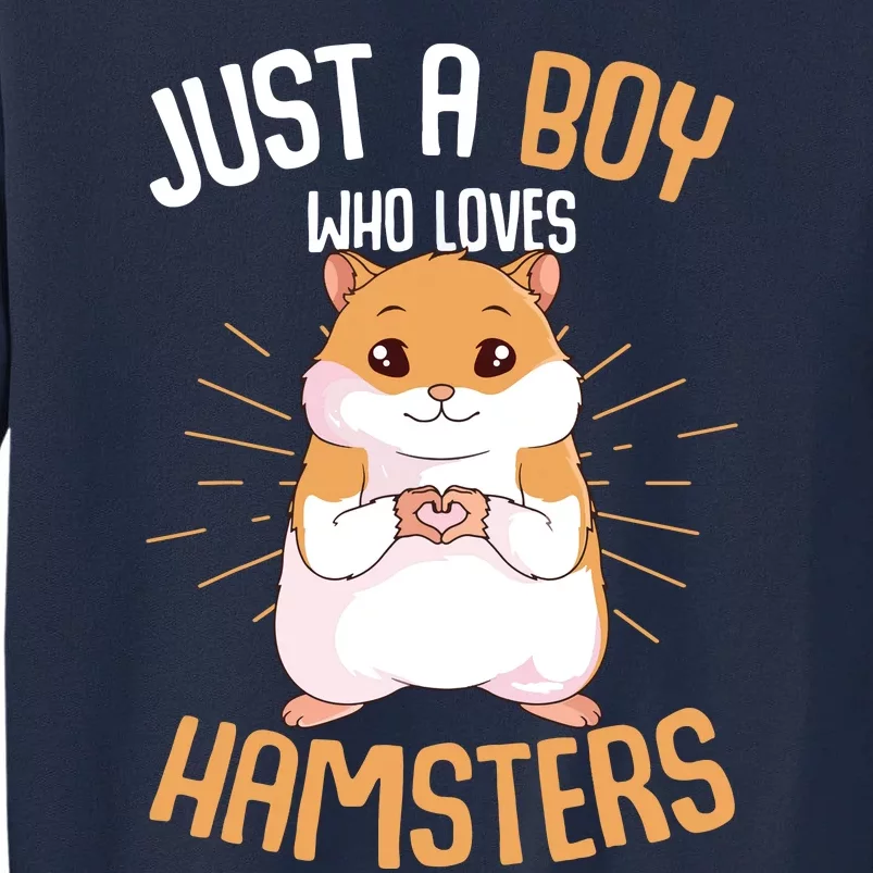 Just A Boy Who Loves Hamsters Hammy Boy Hamster Lover Tall Sweatshirt