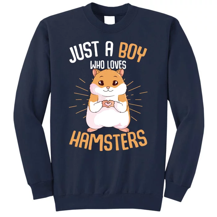 Just A Boy Who Loves Hamsters Hammy Boy Hamster Lover Tall Sweatshirt