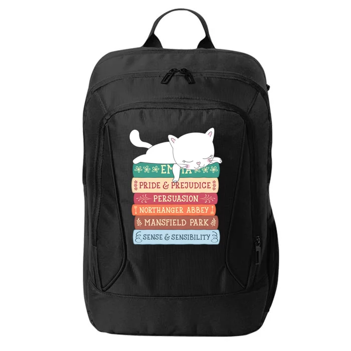 Jane Austen Book Stack Funny Literary Literature Gift City Backpack